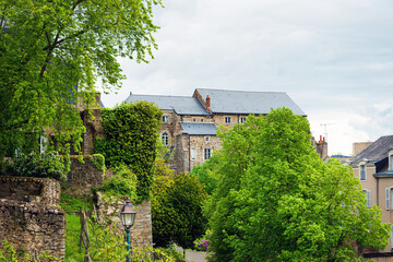 Street view of downtown in Le Mans, France