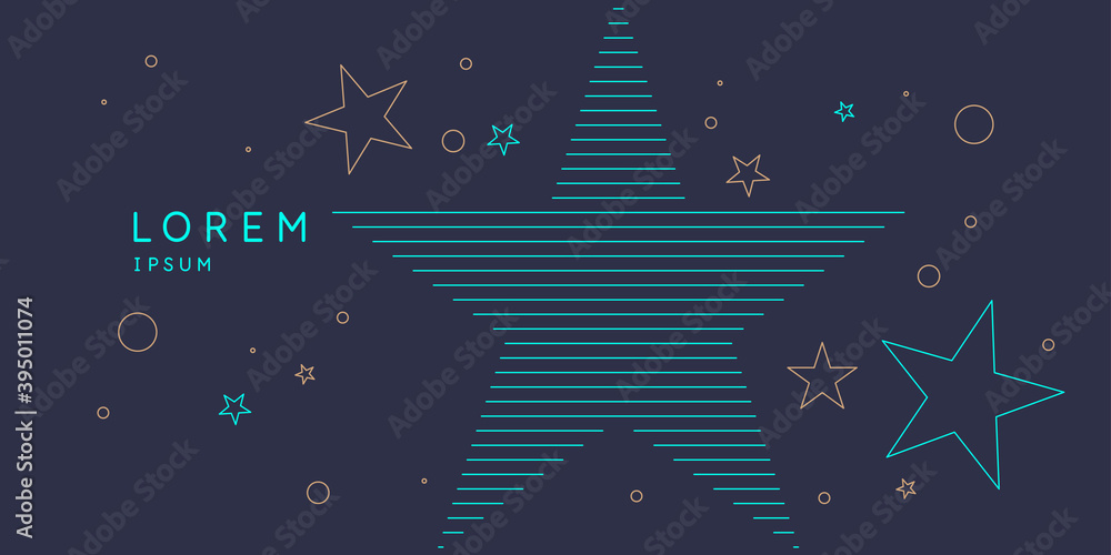 Poster abstract background with dynamic shapes. vector template