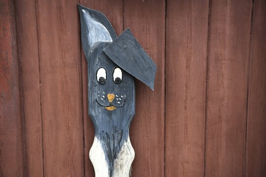 Ein Postkartenmotiv zu Ostern mit einem Osterhase
