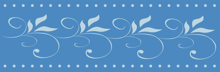 blue background, with batik design