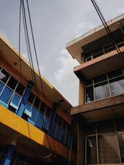 The two buildings coincide. Processed with VSCO with m5 preset