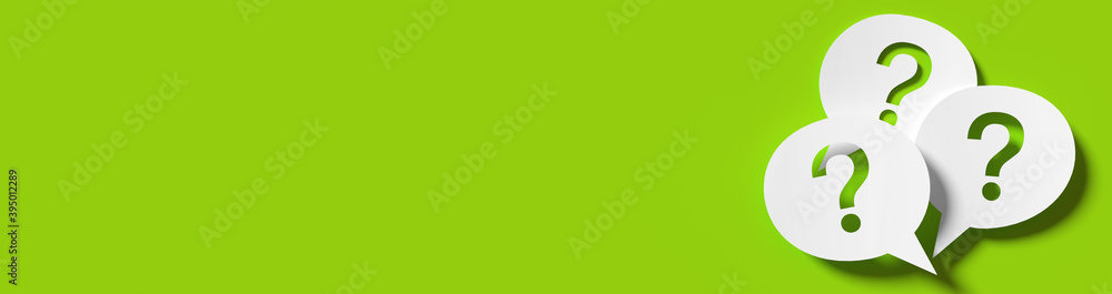 Poster question mark in front of a red color wall background. business support concept - 3d rendering.
