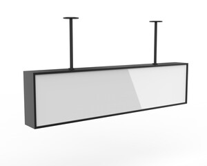 Passenger Information Display System Screen for mockup, 3d render illustration.