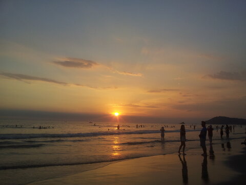 sunset on the beach juquehy sp
