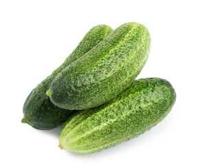 cucumbers isolated on white background
