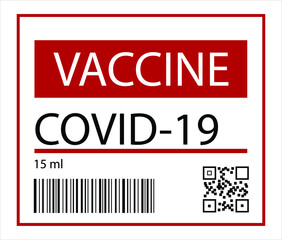 Sample label for a vial of covid-19 vaccine