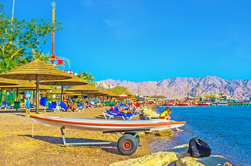 The central beach of Eilat, Israel