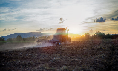 machine working in farm