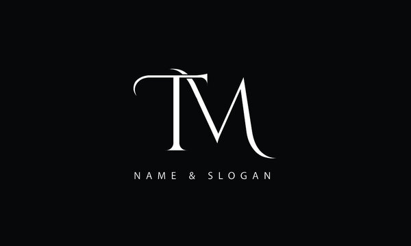 MT, TM, M, T abstract letters logo monogram