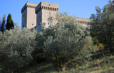 Fototapeta na wymiar The medieval castle of Narni in Umbria