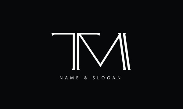 MT, TM, M, T abstract letters logo monogram