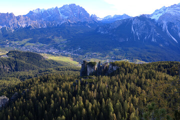 The mountains of the Dolomites near Cortina D'Ampezzo