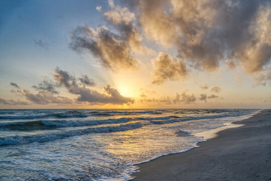 Sunset oiver the Gulf of Mexico from Sanibel Island Florida in the United States