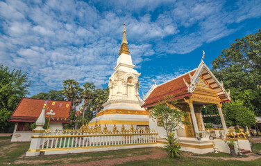 Fototapeta na wymiar Phra That Bang Phuan Pagoda in Phra That Bang Phuan Temple, Nong Khai Province, Thailand