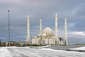 Nur-Astana Mosque in winter