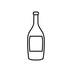 wine glass icon, line style