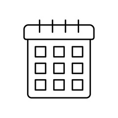 calendar planner icon, line style