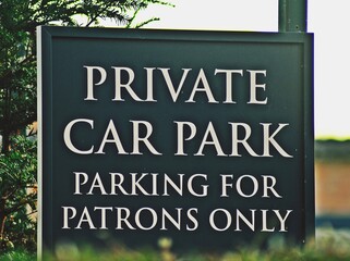 Private Car Park sign