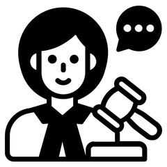 
Professional court judge in solid design 
