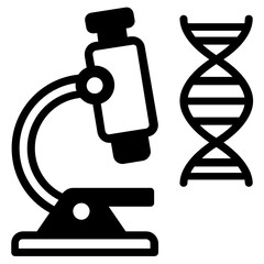 
Dna search conceptual solid icon
