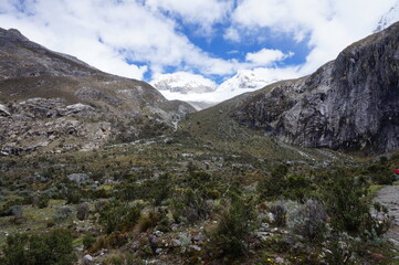 Fototapeta na wymiar mountains in the mountains huaraz peru 