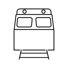 train icon in flat style illustration on white background.