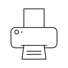 Printer icon in trendy outline style design. Vector graphic illustration. Printer icon for website design, logo.