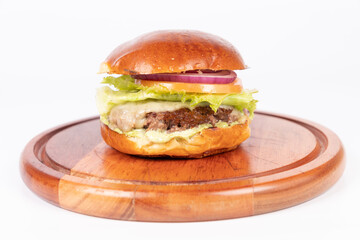 hamburger on a white background