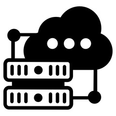 
Modern design of server error icon, db rack with exclamation mark 
