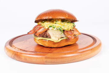 hamburger on a white background