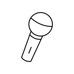 party microphone icon, line style