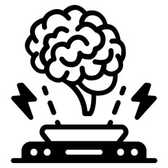 
Brainstorming vector in modern style, creative brain
