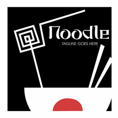 Noodle Chinese , noodle bowl logo 
