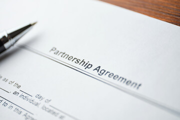 The document Partnership Agreement is ready for signing