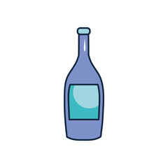 wine glass icon, flat style