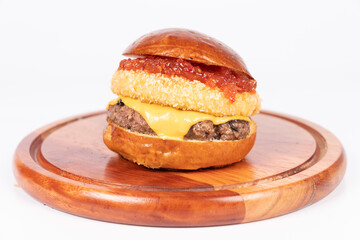 hamburger on a white background