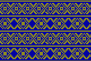 Vector Illustration Winter Knitted Pattern 