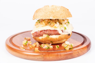 hamburger on a plate