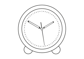 Clock black icons inline style white background. Time icon. Vector