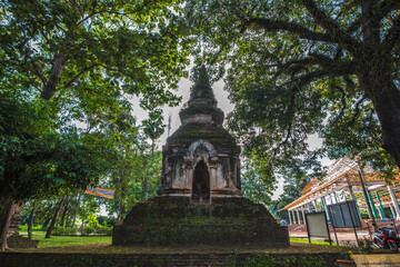 Fototapeta premium Ancient ruins in Wat Phra That Bang Phuan, Nong Khai Province, Thailand