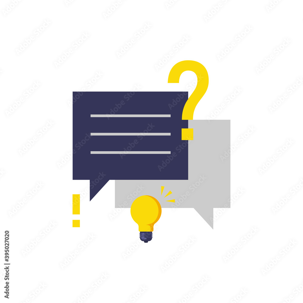 Poster help center, faq, question and answer button, icon, flat design vector illustration eps10 for app or