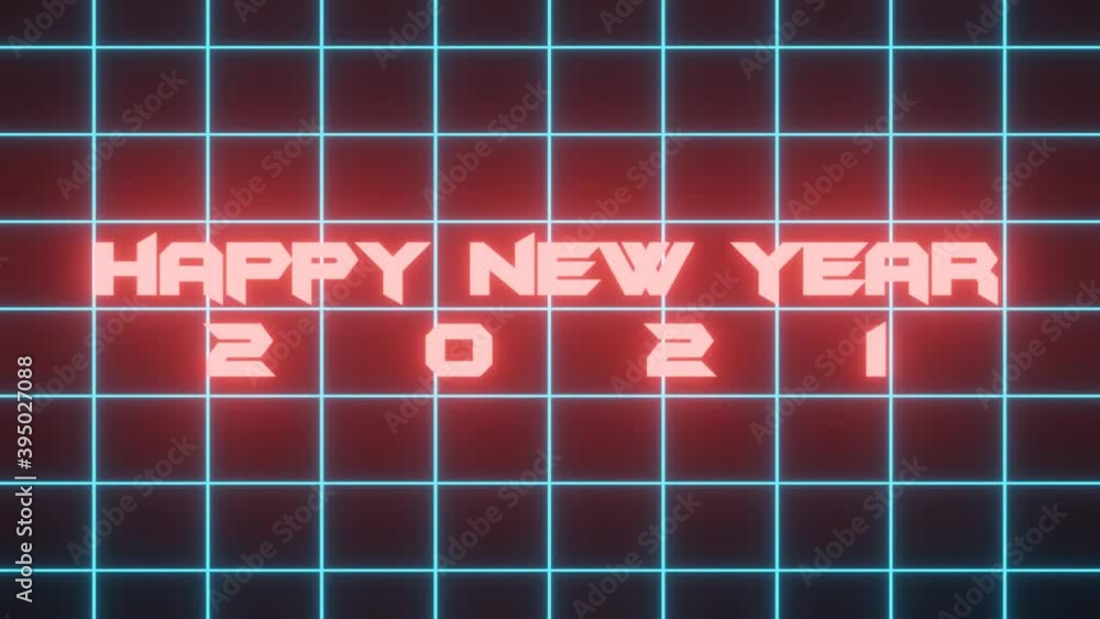 Poster happy new year theme - hd video animation with loading effect on red color happy new year and 2021 t