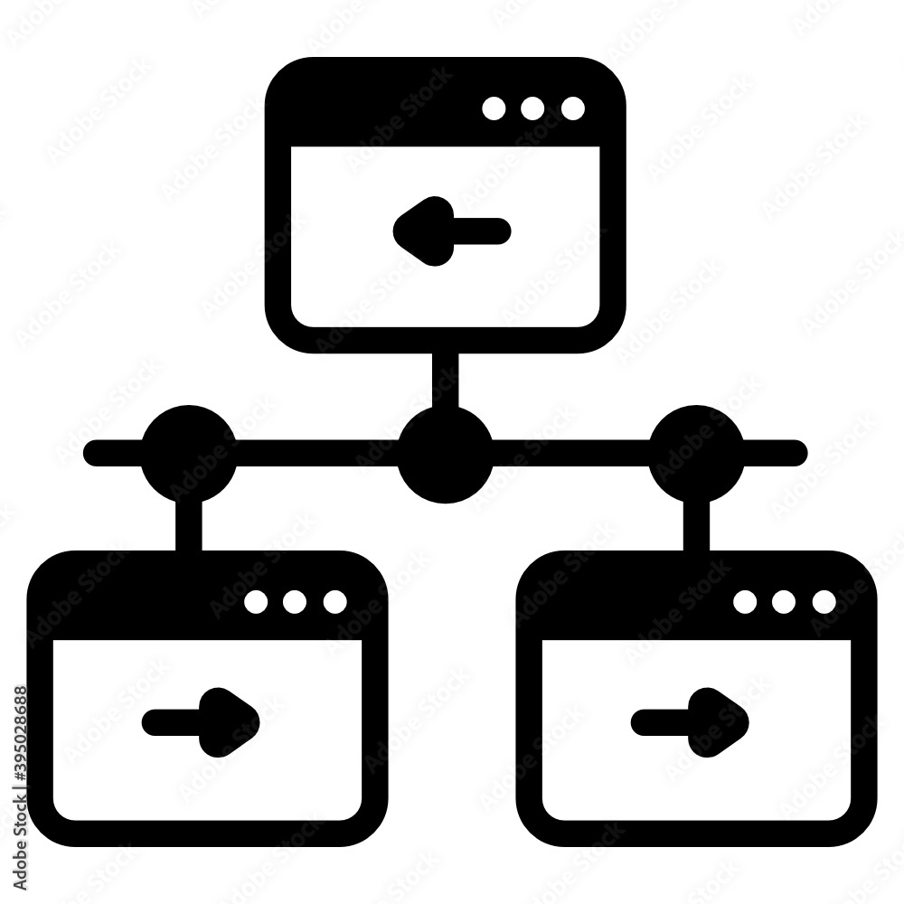 Poster 
LAN network in modern filled style 
