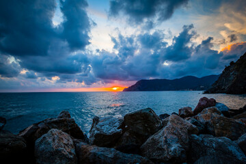 Evening in Vernazza,  Liguria,  Italy