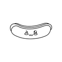 hot dog icon, line style