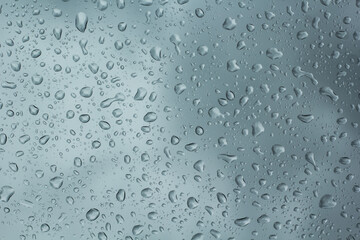 water drops on glass