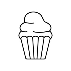 cupcake icon image, line style