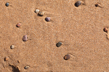 Small pebbles on the beach