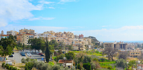 Fototapeta na wymiar Paphos panorama skyline city Cyprus