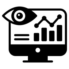 
A vector of web statistics with circle chart, online analysis editable icon 
